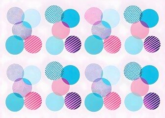 Colorful Geometric Patterns Overlapping Circles Artistic Design Background