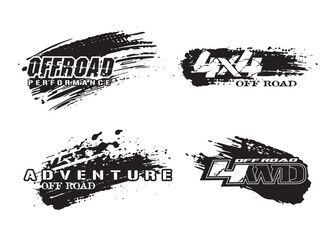 Wrap Design For Car vectors. car stickers stripes. mud splash abstract template © MONTRI