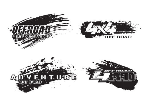 Wrap Design For Car vectors. car stickers stripes. mud splash abstract template