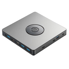 External DVD Drive isolated on transparent background, PNG