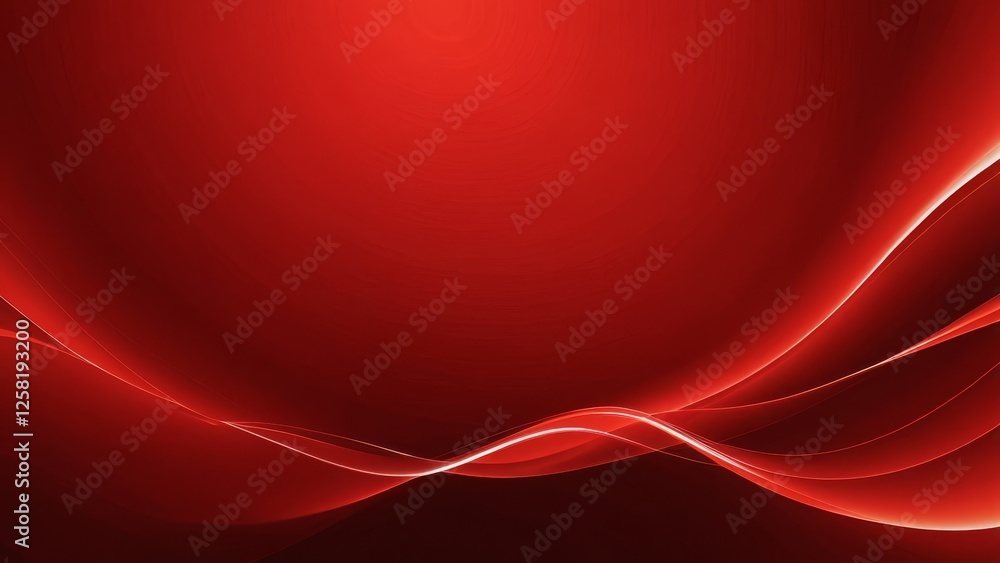 Poster a smooth red abstract background with flowing lines, radiating warmth and sophistication