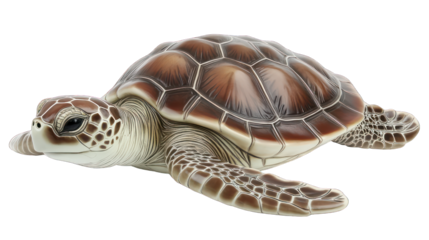 sea turtle isolated on white background