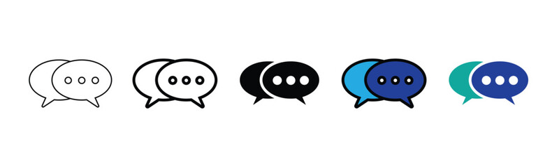 Speaking and Communication thin line icon set. Containing advice, conversation, speech bubble, suggestion, talking, consultation and discussion. Vector illustration