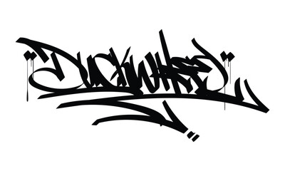 DUCK WHEEL graffiti tag style design