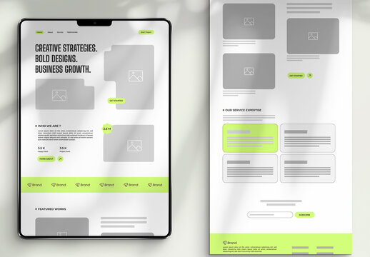 Wireframe Landing Page Layout