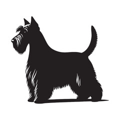Scottish Terrier silhouette crafted for premium and professional projects - Scottish Terrier illustration - minimal Scottish Terrier vector - dog silhouette
