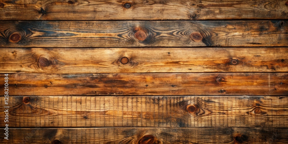 Poster rustic wooden planks with knots and grain patterns, a natural and textured background for design pro