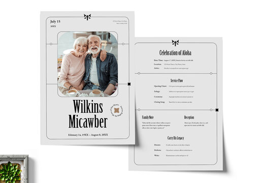  Memorial Funeral Program Obituary Template
