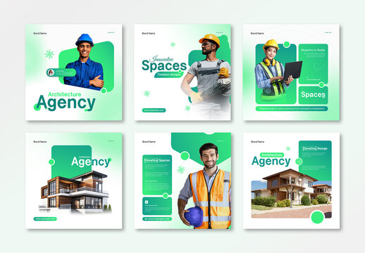 Architecture Agency Portfolio Social Media Layout