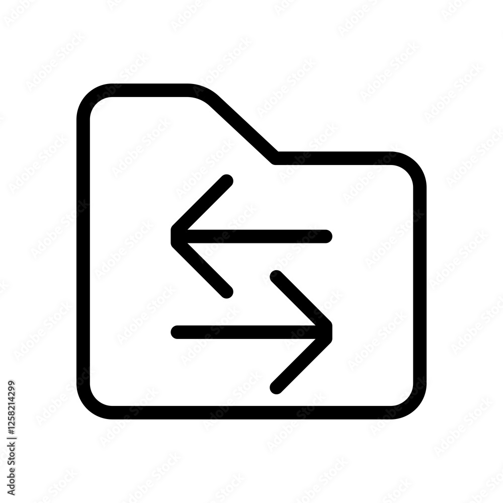 Poster folder arrow left right vector icon