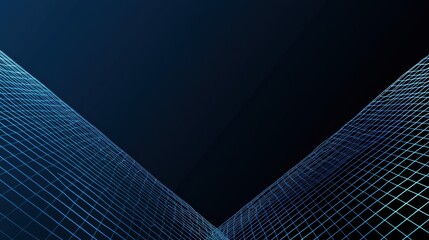 Grid Patterns on Blue Background for Design, Banner Template, Minimalist Abstract Wallpaper with Copy Space, Simple Geometric Modern Wallpaper for Text Placement and Creative Use