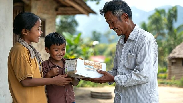 2_Family Receiving Health Kit with Essential Medicines and Supplies