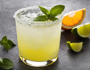 A bubbly limoncello cocktail limoncello, garnished with a lemon twist for added zest.