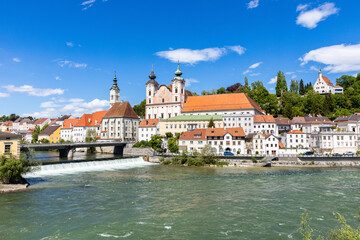 View of The Saint Michael's Church in Steyr, Upper Austria
