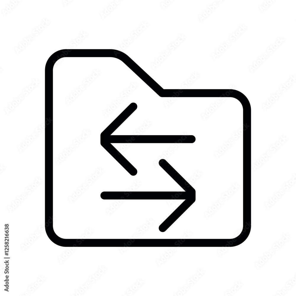 Poster folder arrow left right vector icon