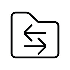 folder arrow left right vector icon