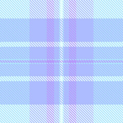 Weave tartan texture textile, card check seamless plaid. Artwork pattern background vector fabric in blue and cyan colors.