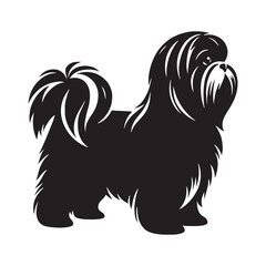 Creative Shih Tzu silhouette for branding and pet-themed projects - Shih Tzu illustration - minimal Shih Tzu vector - dog silhouette
