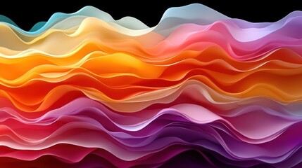 Abstract colorful wavy layers