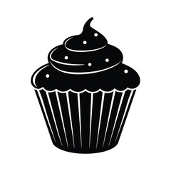 cupcake with cream and cherry