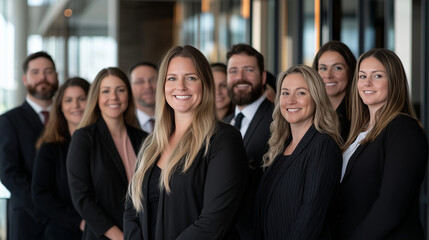 Fototapeta premium Business Team Celebrating Achievement in Modern Office Environment