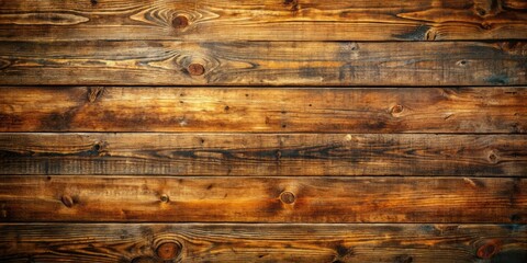 Textured Brown Wooden Planks with Knots and Grain Patterns