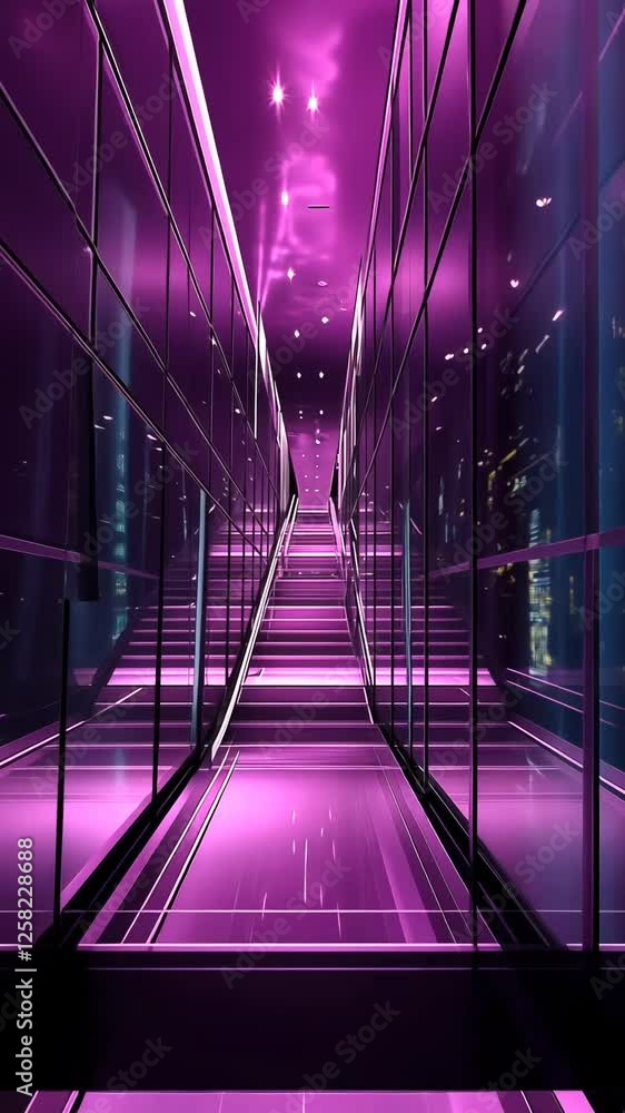 Poster experience an abstract motion background showcasing a stunning corridor with vibrant pink hues and s