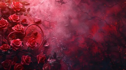 Abstract Pink And Purple Hearts Painted Artwork