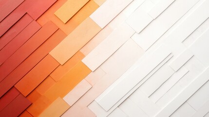 Abstract arrangement of colored wooden panels