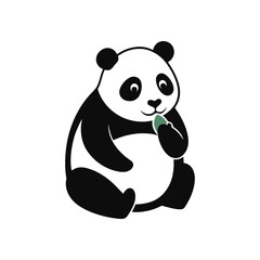 panda bear with a bamboo