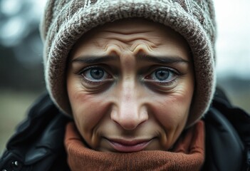 Embracing Emotion: A Reflective Portrait of Vulnerability