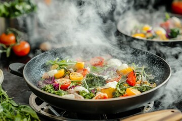 A cooking competition where chefs are racing against time to plate their dishes