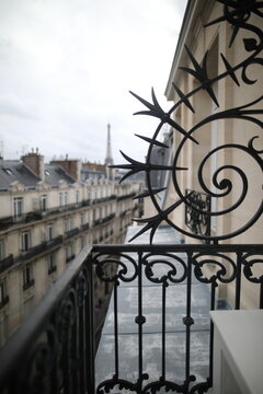 View from balcony in paris city
