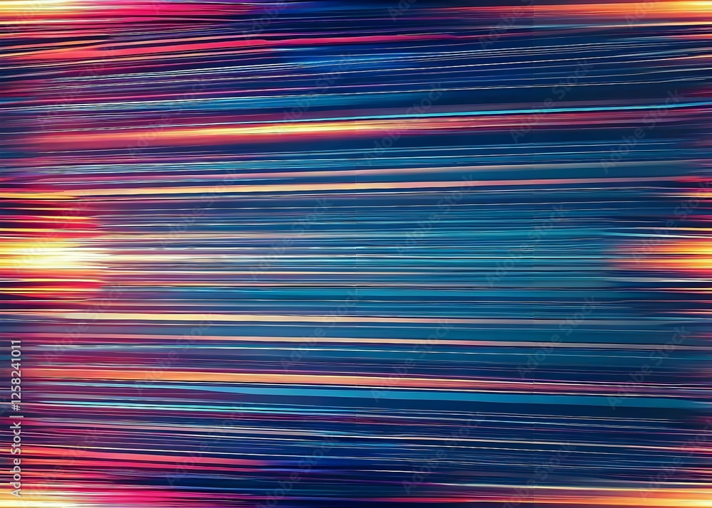 Poster dynamic neon pattern vibrant stripes abstract art colorful lines motion