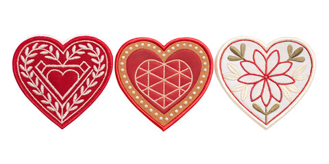 Heart Embroidered Patch Badge, Love Symbol, Custom Patch Design, Heart Patch Art, PNG Transparent