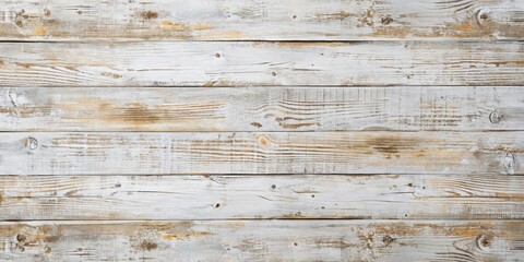 Naklejka premium Whitewashed Wooden Planks with Visible Grain and Knots