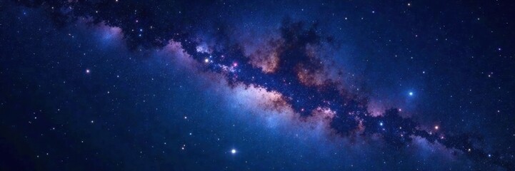 Dark Night Sky with Sparkling Stars in a Vast Galaxy Background , stars, deep