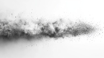 Abstract smoke cloud explosion on white background