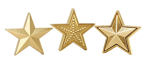 Obraz premium Gold Star on White Background, Reward Icon, Achievement Symbol, Success Emblem, PNG Transparent