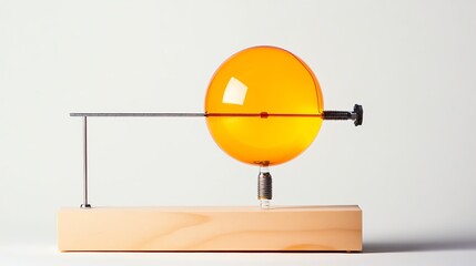 a DIY physics experiment, homemade pendulum motion test, ultradetailed, isolated on white background