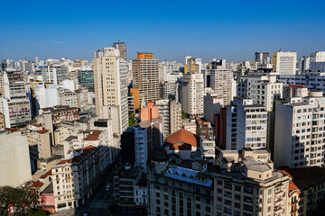 Fototapeta premium Paisagem urbana colorida do centro de São Paulo, Brasil