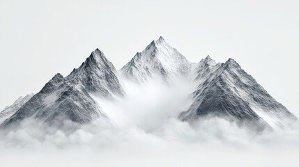 Modern open space office interior design with blank white walls and natural light in mountains