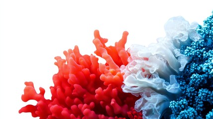 Obraz premium an ocean conservation lab, studying coral reef restoration, vibrant colors, ultradetailed, isolated on white background