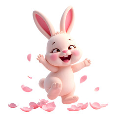 Obraz premium pink bunny with heart