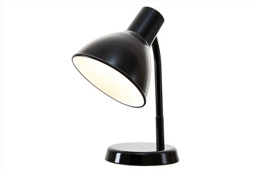 Classic desk lamp isolated on white background, Selective focus table lamp in bedroom on white background.