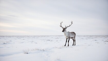 Reindeer in Snow