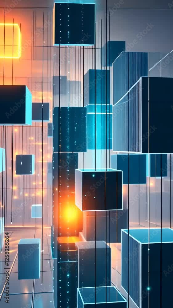 Poster abstract motion background featuring vibrant colors and dynamic shapes in a futuristic environment