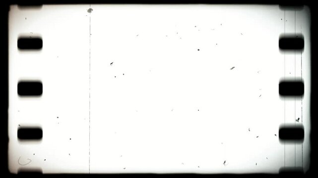 Camera Film Roll, Sprocket Film Frame Overlay, Video Effect.
