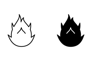 Dragon fruit icon isolated on white background