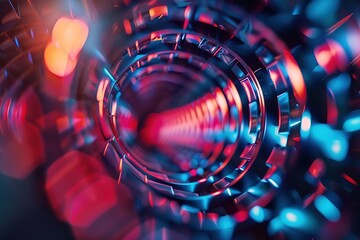 3d rendering of Abstract spiral background, Creative glowing spiral, Ai Generated